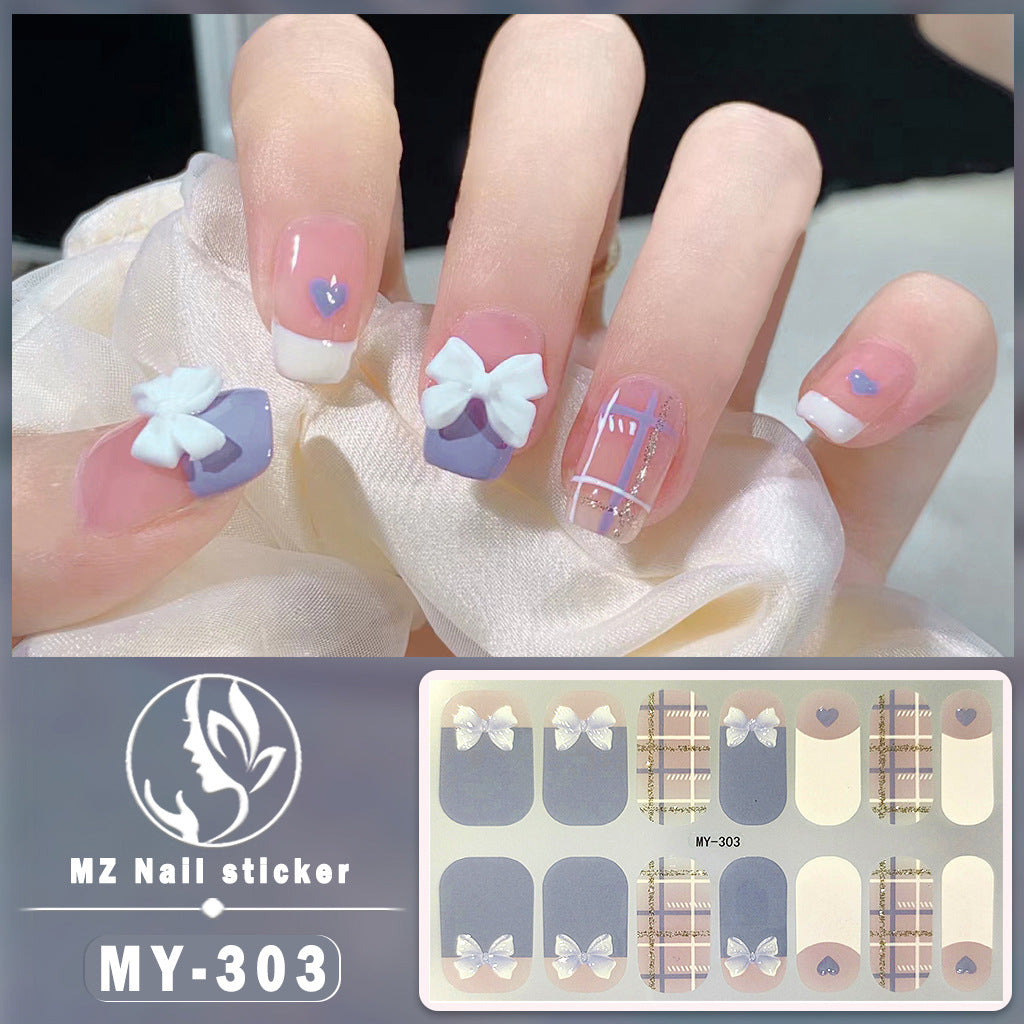 Autocollants pour ongles en gel à motif papillon tridimensionnel