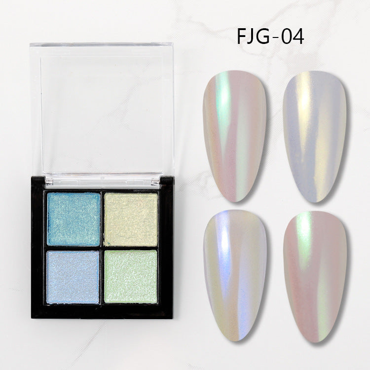 Solid Magic Mirror Effect Powder Four-color Nail Care Nail Art