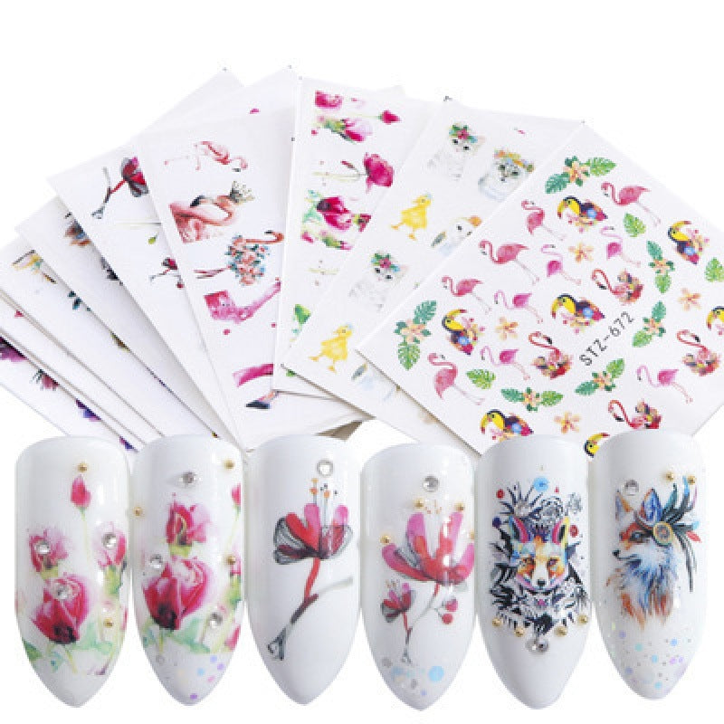 Filigrane Costume Papillon Fruit Dentelle Fleurs Colorées Soin des Ongles Nail Art