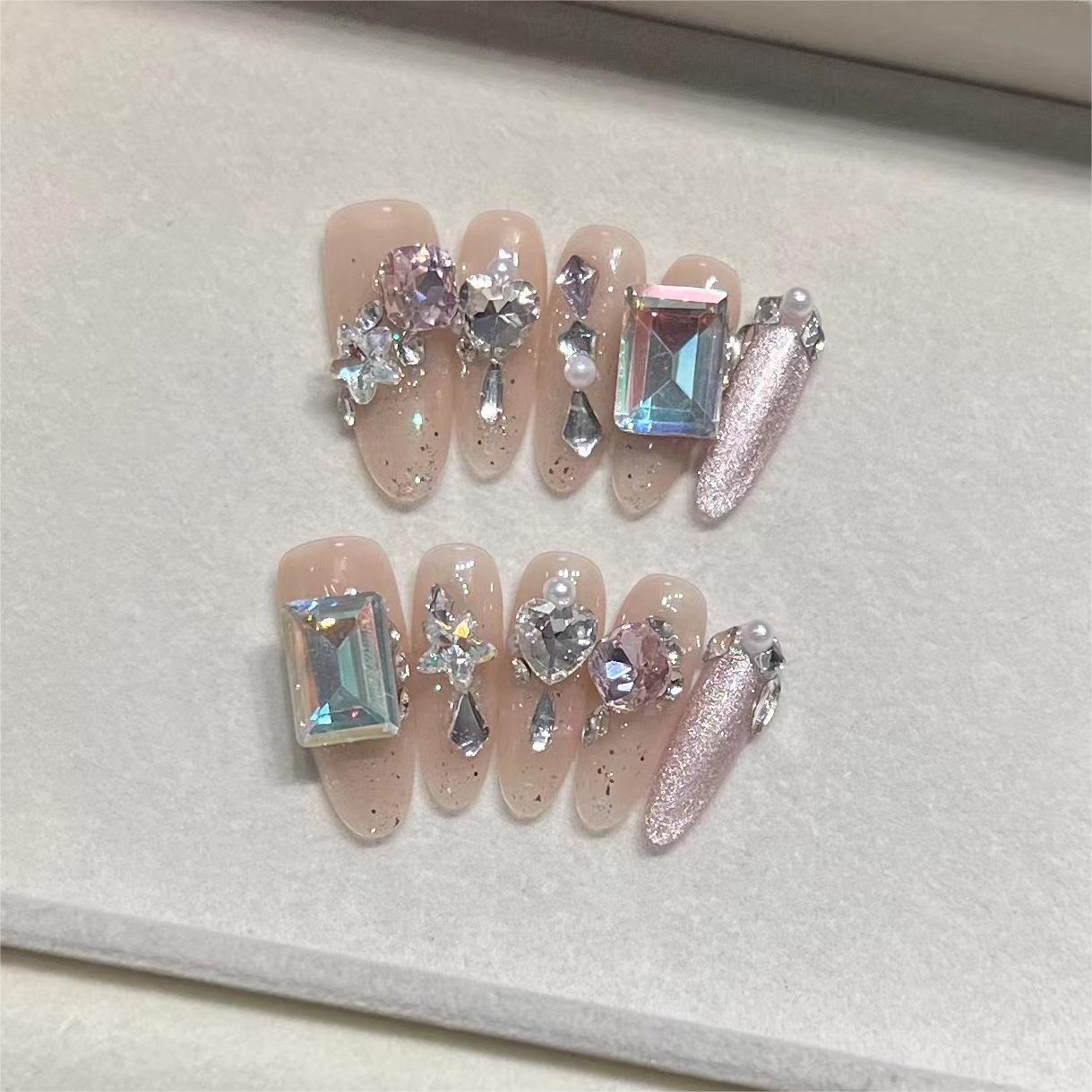 Rhinestone Ball Diamond In The Debris Nail Stickers