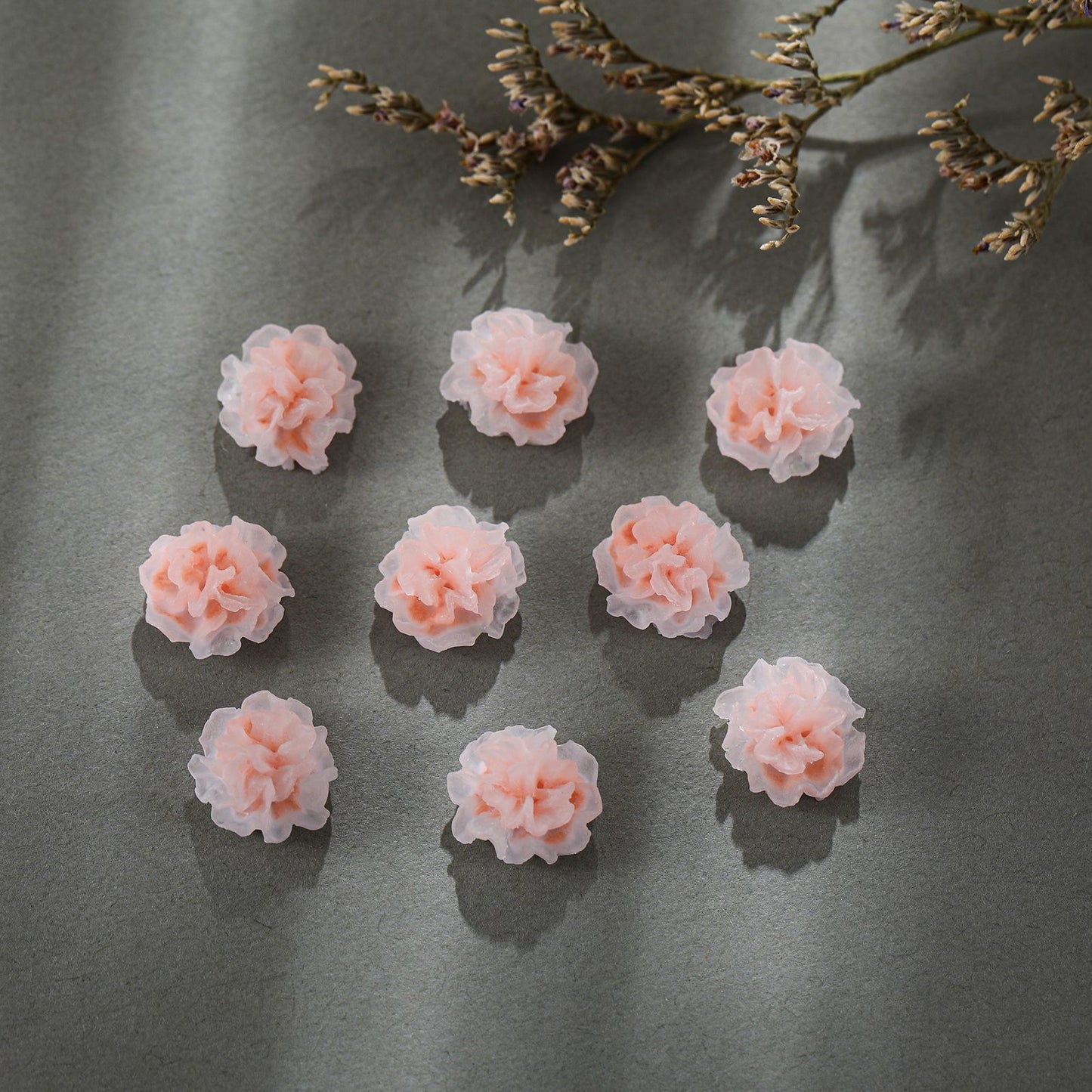 Azalea Ornament Two-color Luminous Resin Flower Nail Care Nail Art