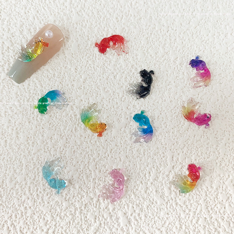 Ornement Koi en verre cristal Lot mixte Soins des ongles mignons Nail Art