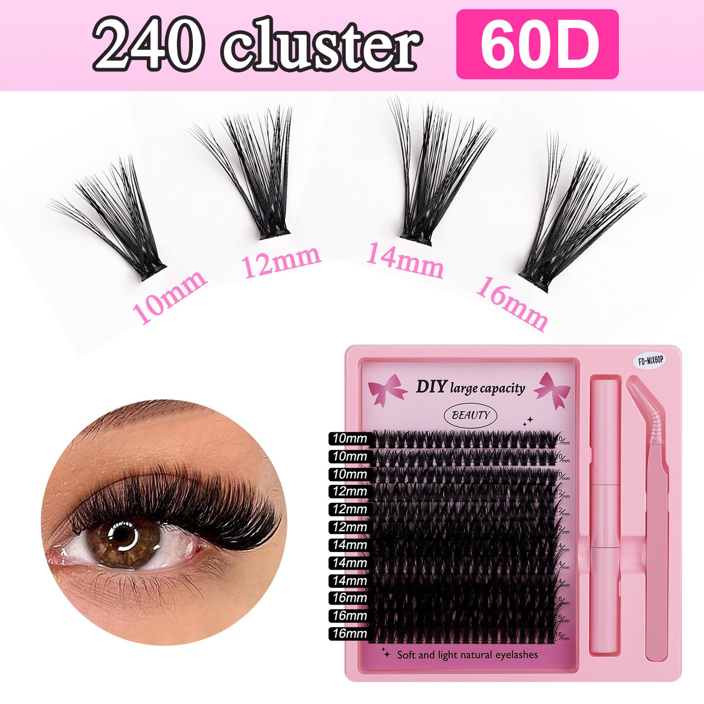 Eyelash Kit Hot Melt Individual Single False Lashes