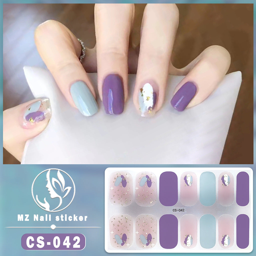 Applique Full Paste Blooming Contrast Color Nail Stickers