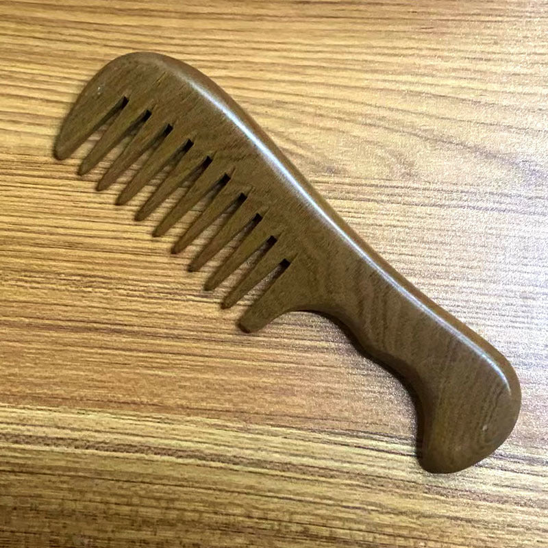 Brosses et peignes à cheveux en bois de santal doré pour le massage