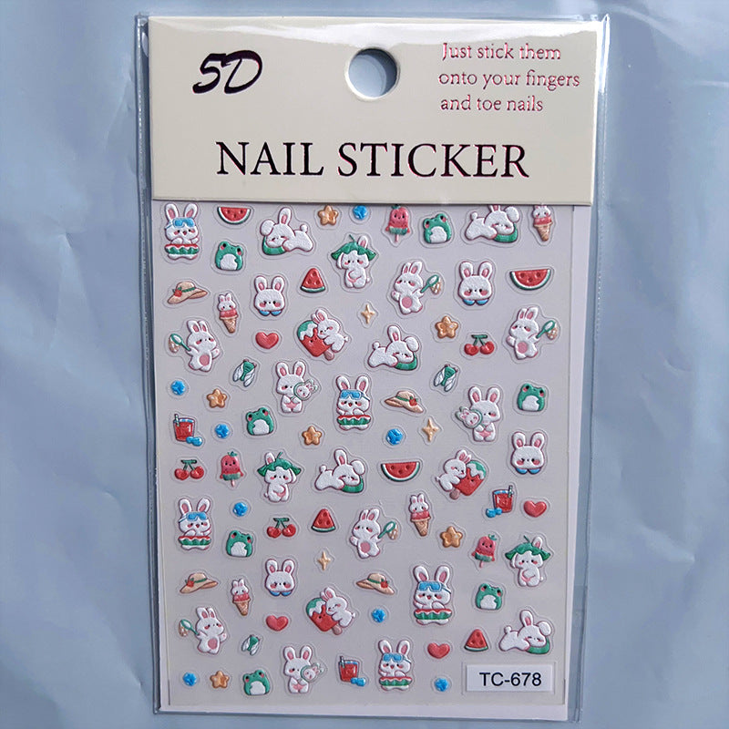 Relief Three-dimensional Cartoon Hand Account Goo Card Nail Tool Set