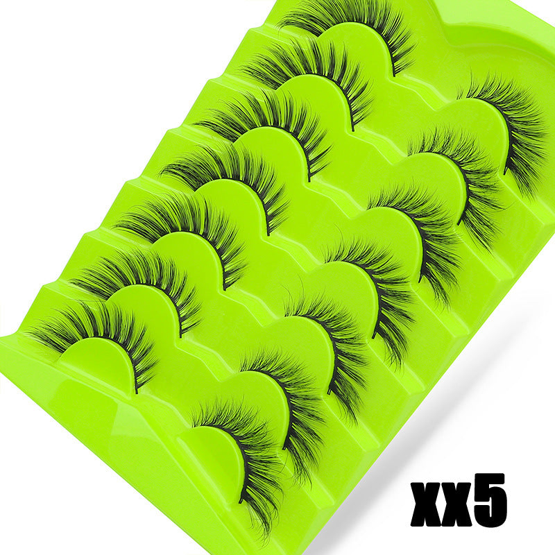 Large Capacity Pairs Of Green Fox Series False Lashes