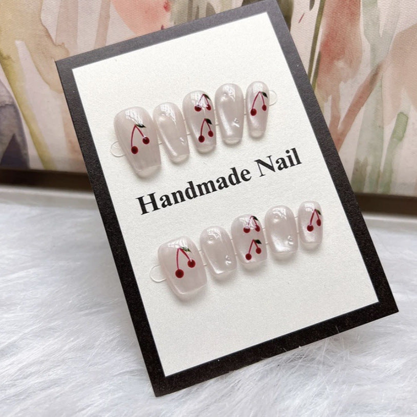 Wear Temperament White Summer High-grade Sense Ten Finger Nail Art