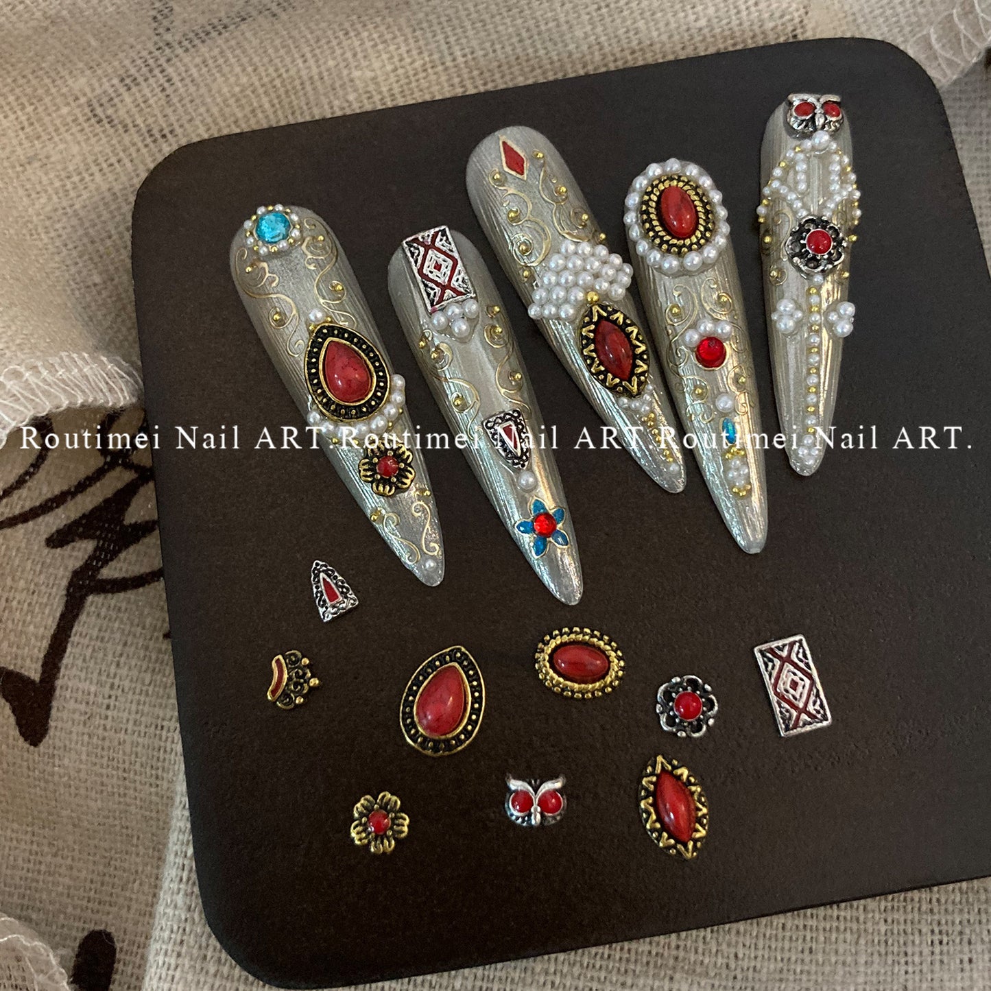 Alloy Jewelry Palace Concubine Return Luxury Nail Care Nail Art