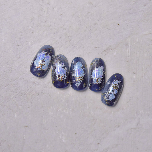 Stylish Beautiful Gilding Retro Twee Constellation Nail Stickers