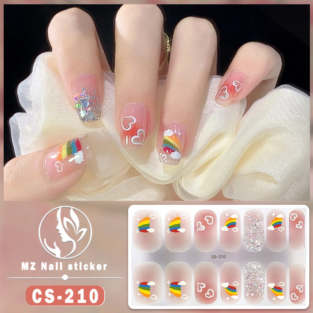 Autocollants pour ongles en gel imperméables Full Wind Love