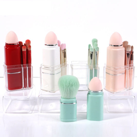 Cosmetic Brush Suit In Multifunctional Portable Transparent Box Travel Makeup Brushes Accessories