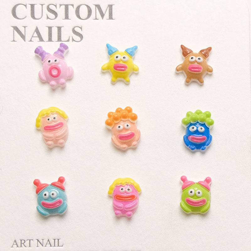 Cartoon Perm Sausage Mouth Clips Ornament Nail Care Nail Art