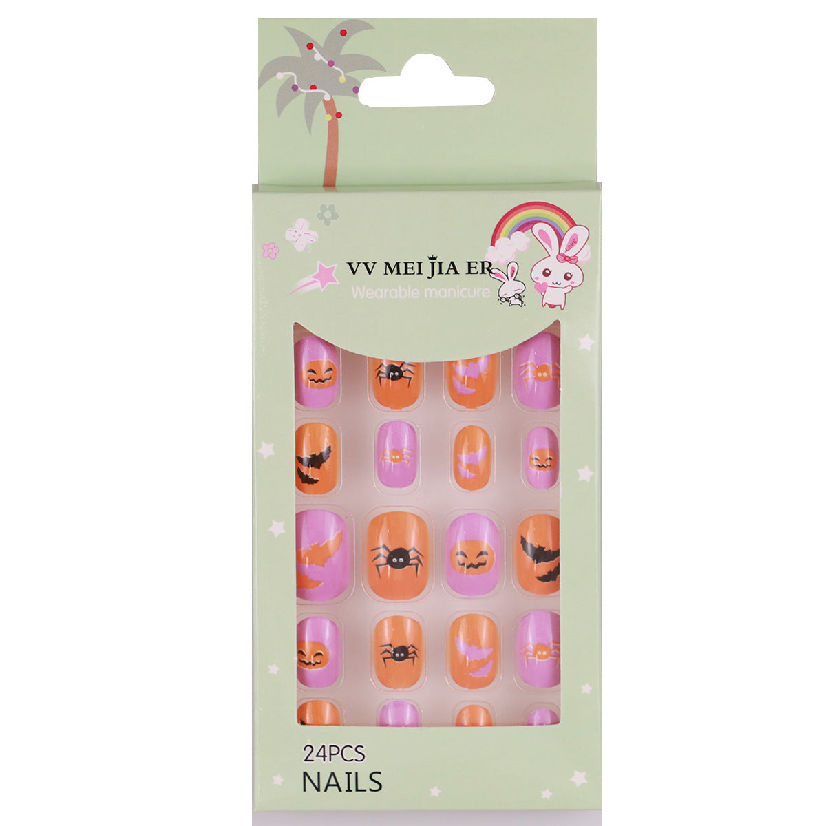 Patch d'usure d'Halloween Faux ongles finis Nail Art