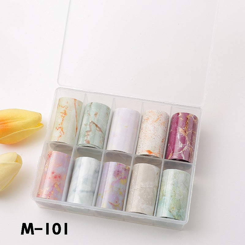 Suit Flower Marble Blooming Snake Pattern Nail Stickers