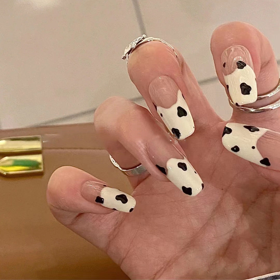 Cute Cows Pattern Hand Painted Artistic Nail Stickers