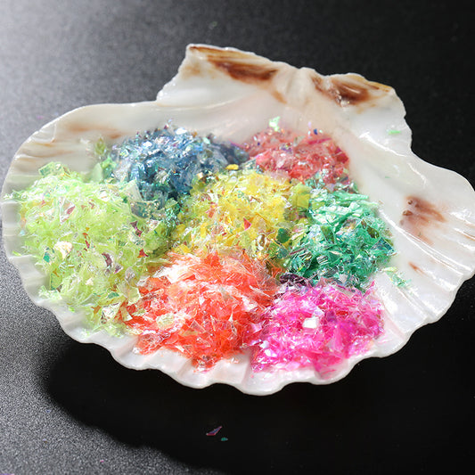 Glass Paper Fragments Manicures Decoration Shell Aurora Nail Care Nail Art