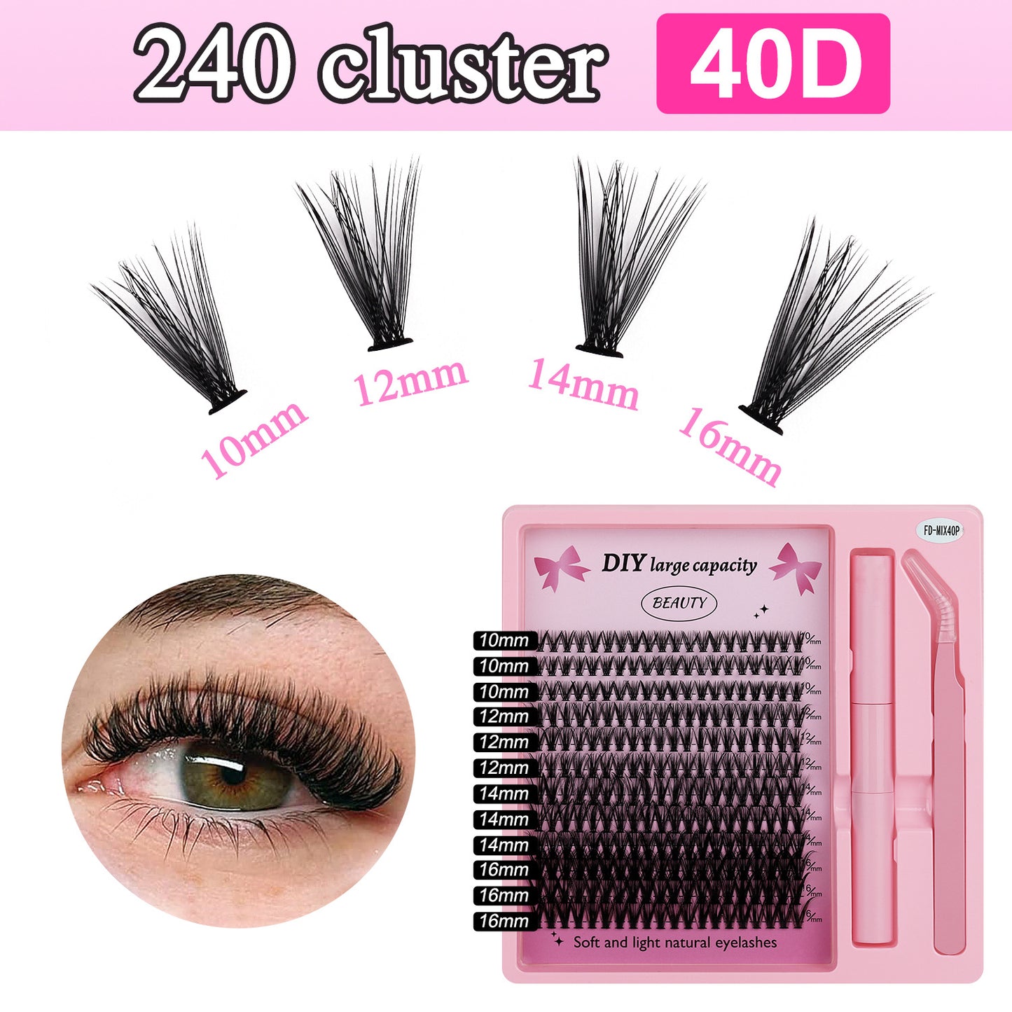 Eyelash Kit Hot Melt Individual Single False Lashes