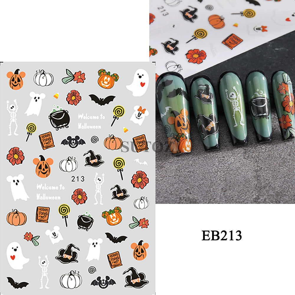 Halloween Carnival Series Funny Pumpkin Ghost Nail Stickers