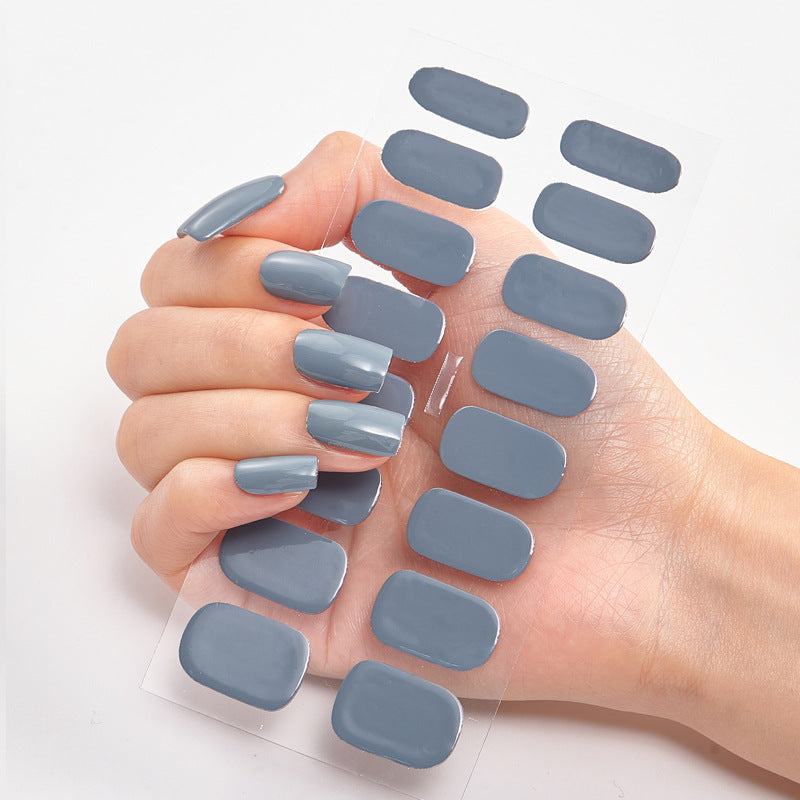 Full Solid Color Small Simple Film Nail Stickers