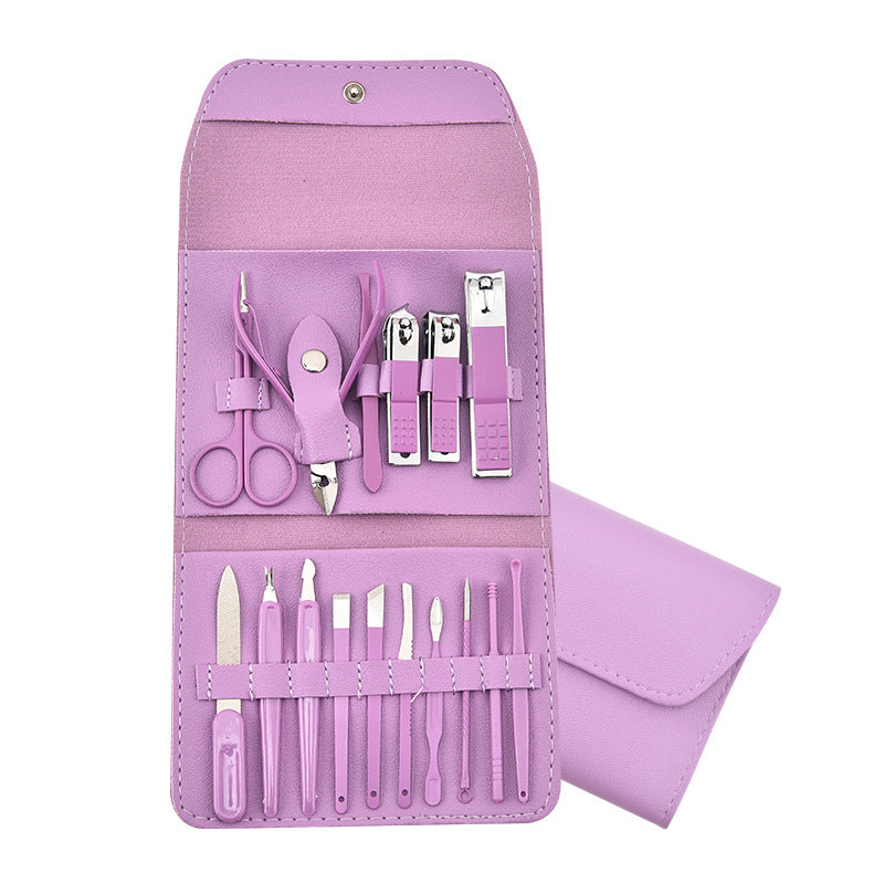 Trousse de manucure pliable pour ciseaux, coupe-ongles, ensemble d'outils pour ongles