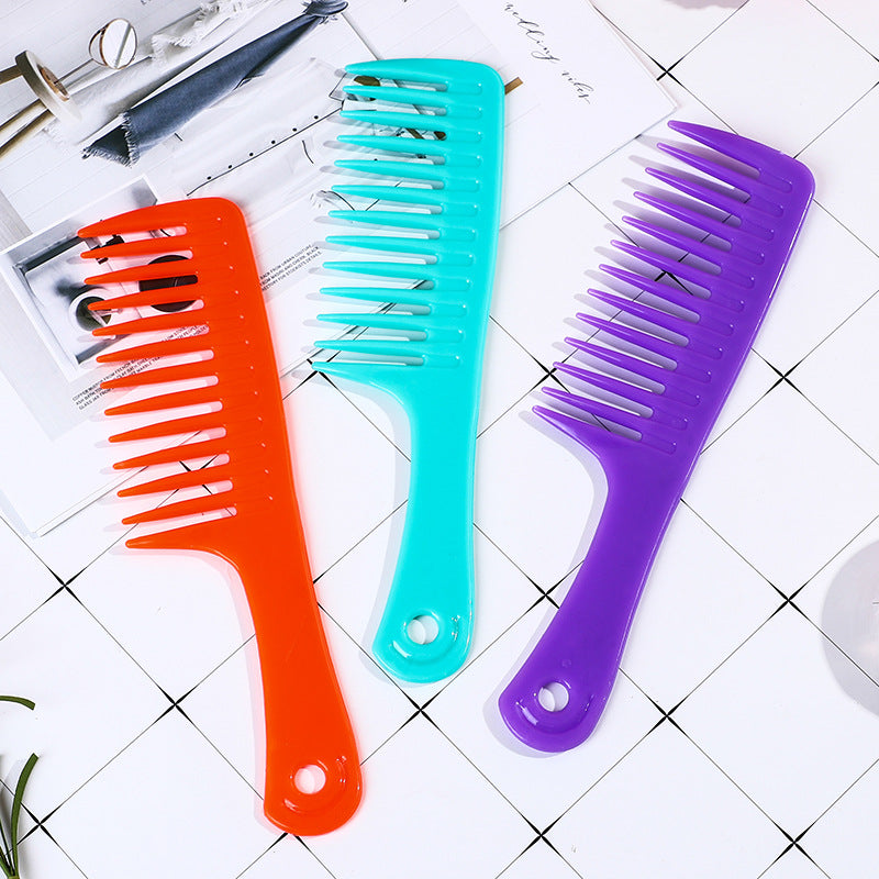 Large Tooth Wide Curling For Long Personal Resin Plastic Hair Brushes & Combs