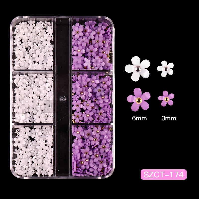 Ornament Cute Three-dimensional Small Flower Mixed Resin Nail Care Nail Art