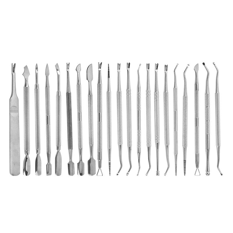 Ensemble d'outils de manucure en acier à double usage pour enlever les épingles à cheveux et les ongles