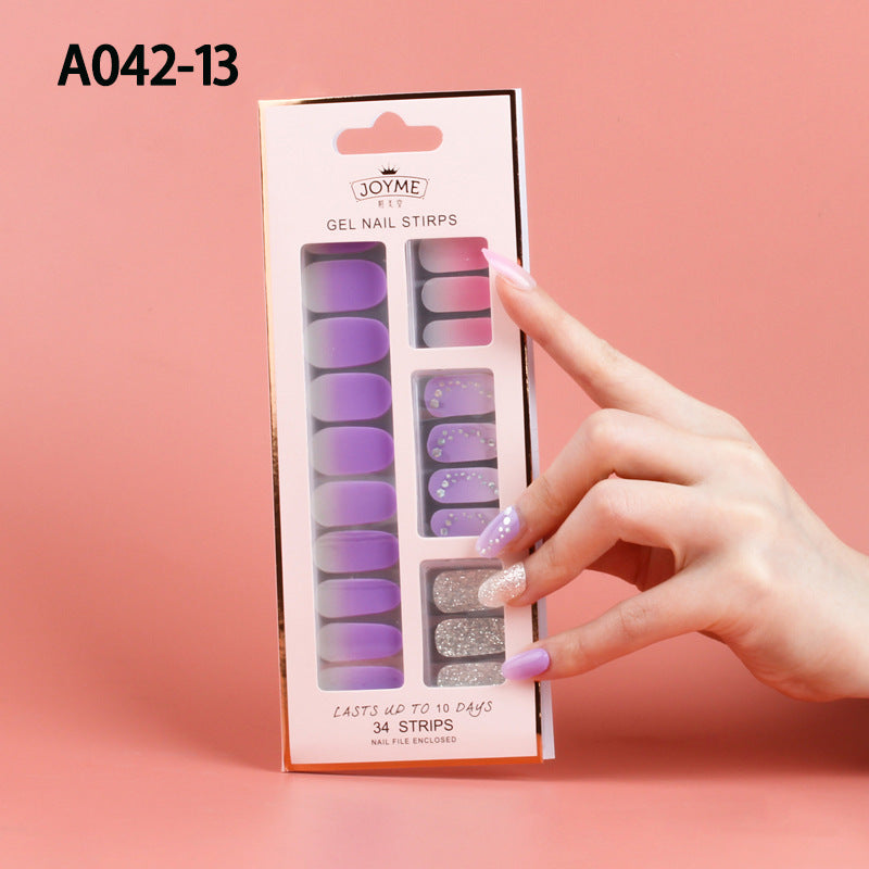 Autocollants pour ongles en gel flexible et imperméable pour les doigts