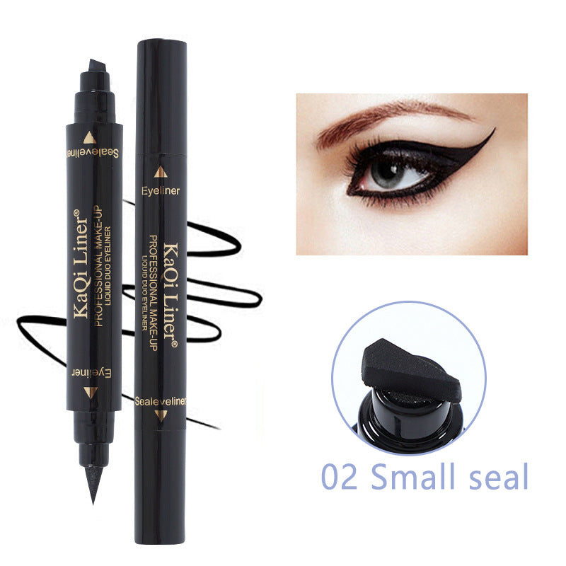 Double-headed Seal Waterproof Not Smudge Triangle Eyeliner