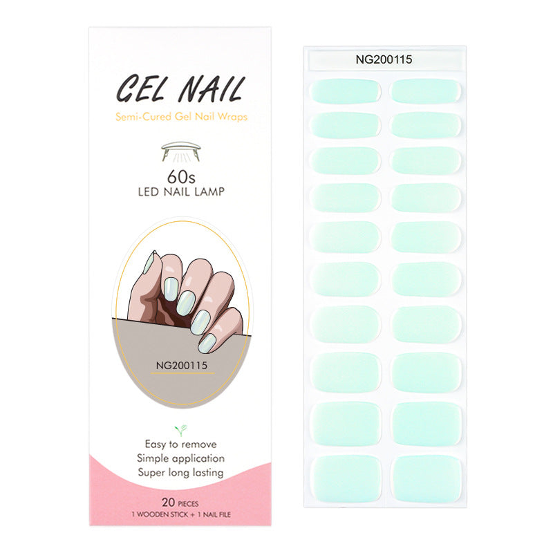 Gel Finger Therapy Light Uv Half Nail Stickers