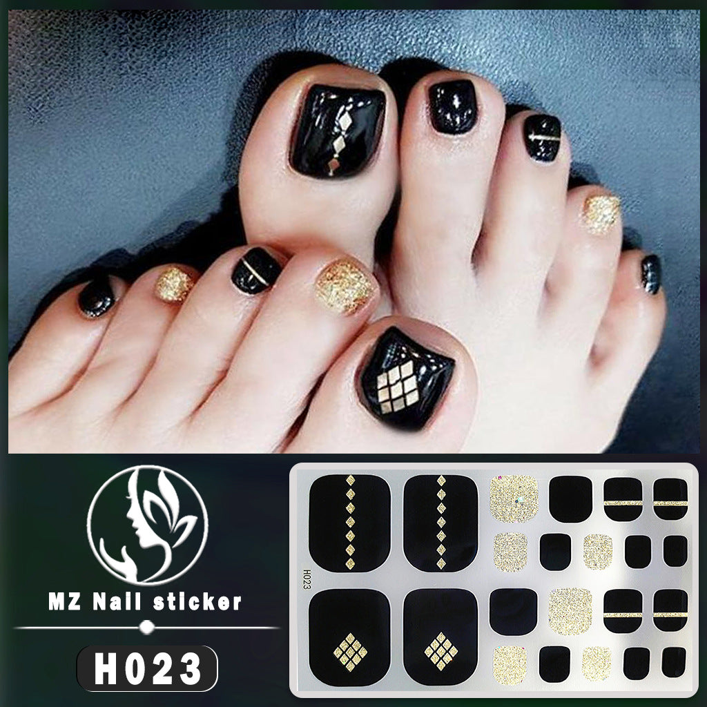 Feet Paper Imitation Diamond Waterproof Durable Nail Stickers