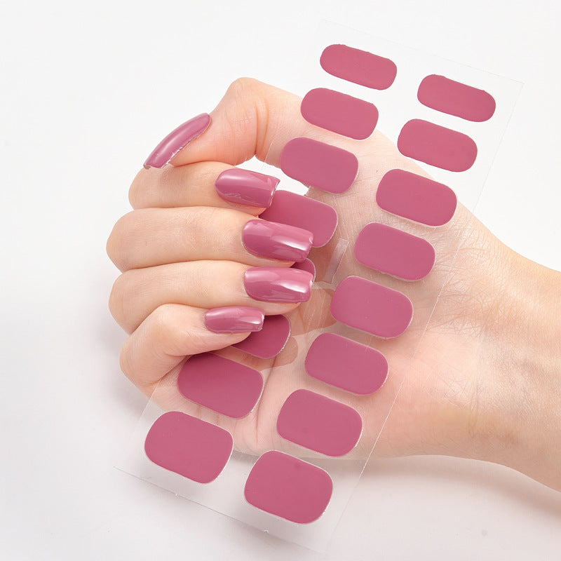 Full Solid Color Small Simple Film Nail Stickers