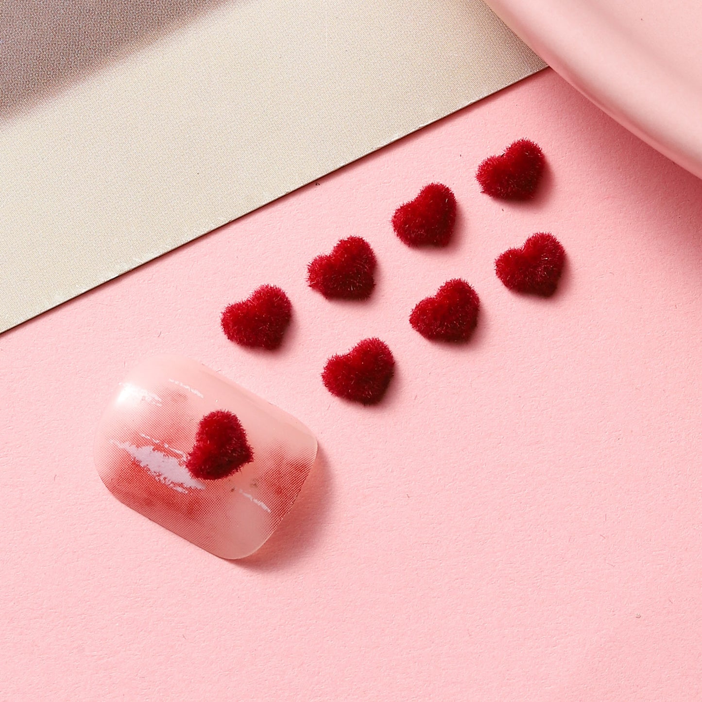 Heart Ornament French Flocking Small Love Nail Care Nail Art