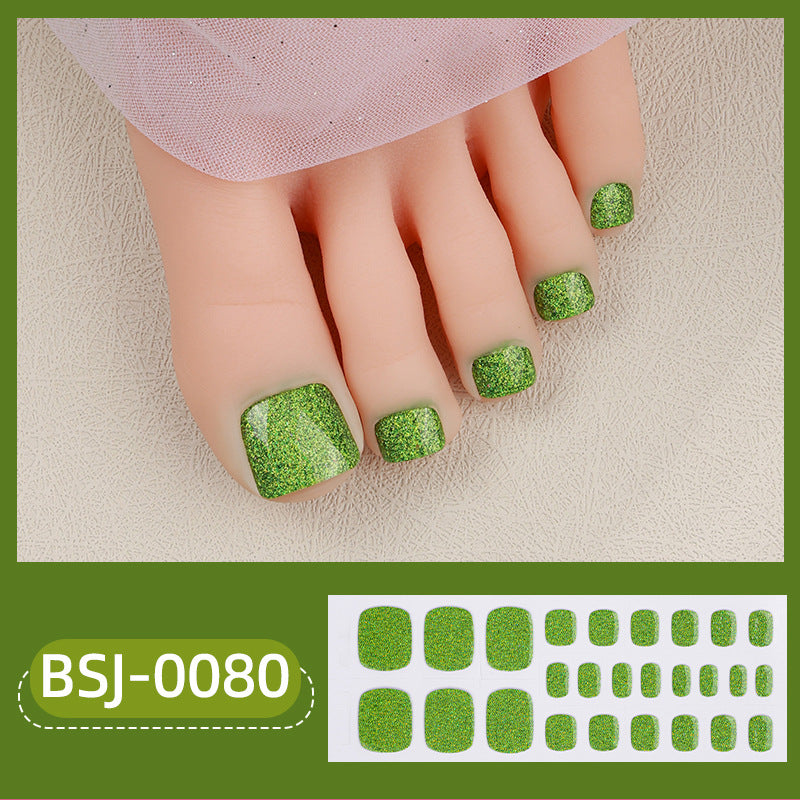 Foot Flash Pure Onion Jump Color Nail Stickers