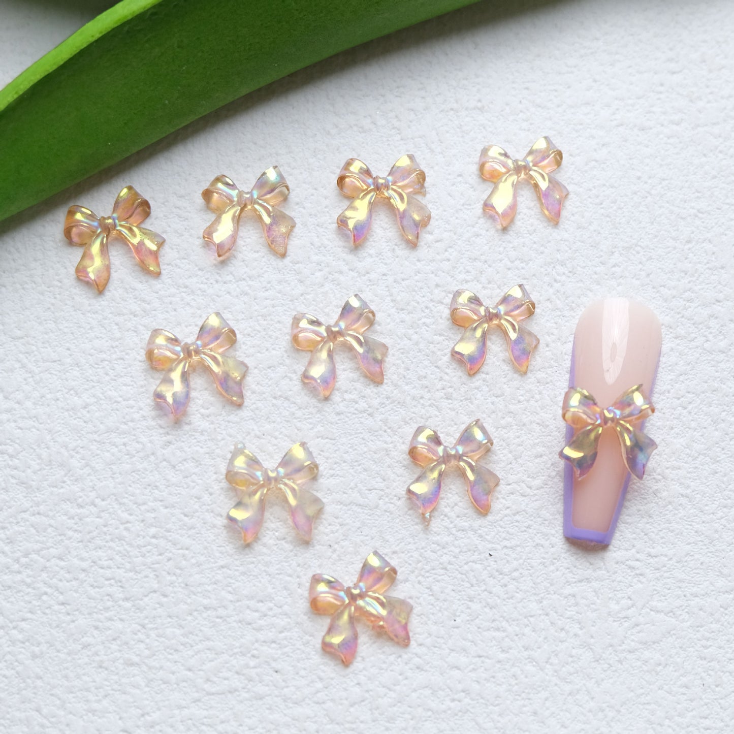 Colorful Aurora Bow Ornament Butterfly Ribbon Can Nail Care Nail Art