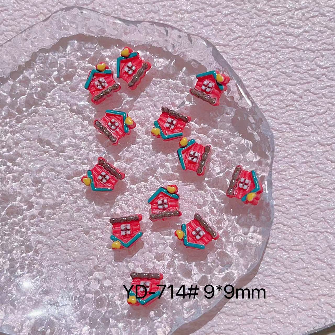 Resin Glossy Christmas Old Tree Elk Nail Care Nail Art