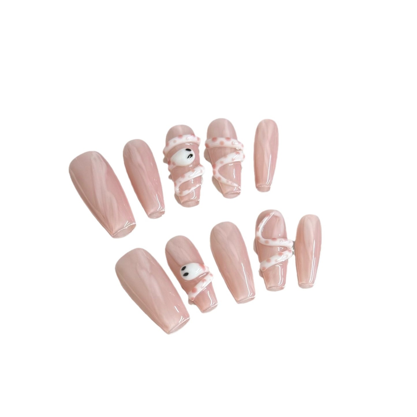 Pure Desire Peach Pink National Style Chinese Nail Stickers