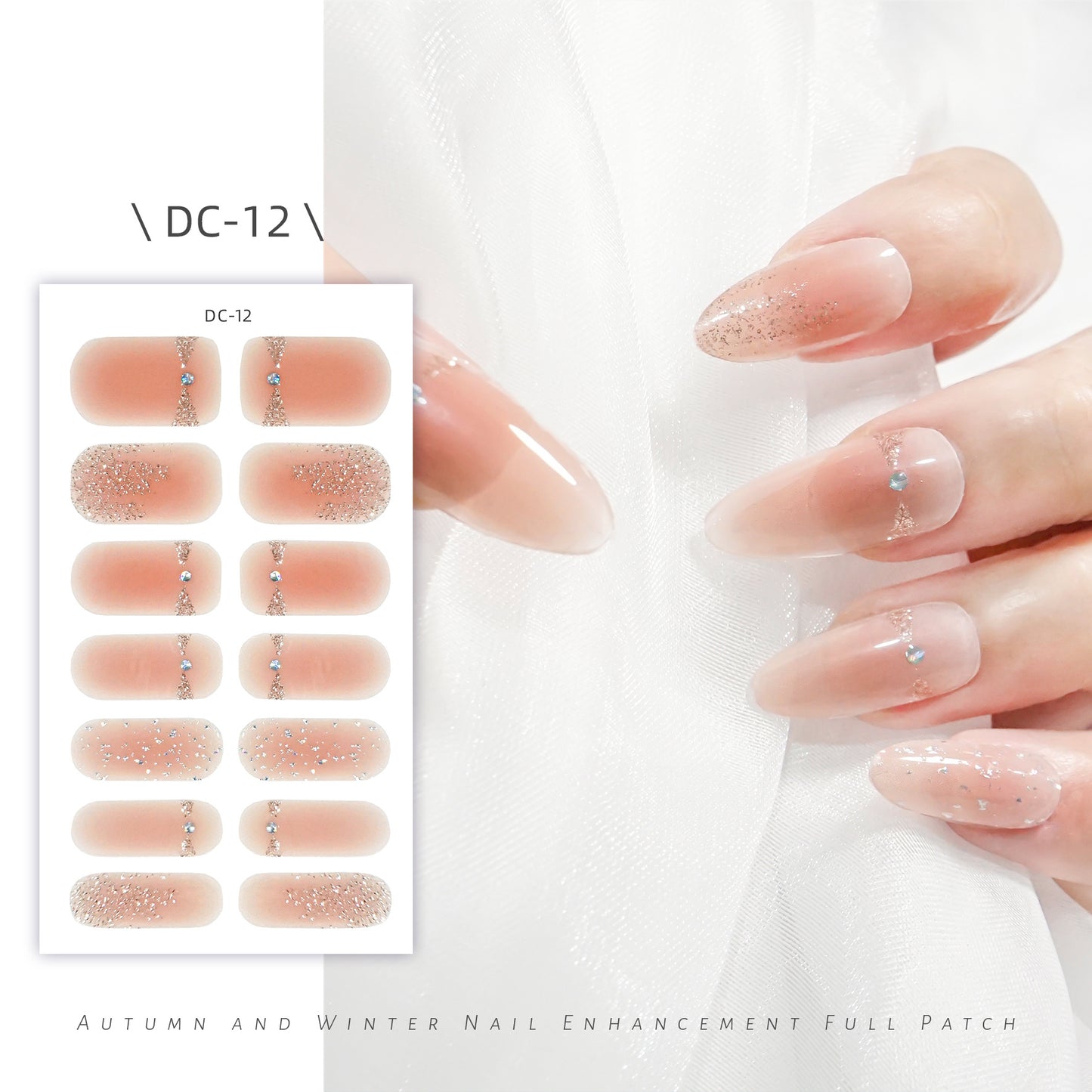 Cute Strawberry Rabbit Gel Waterproof Durable Nail Stickers