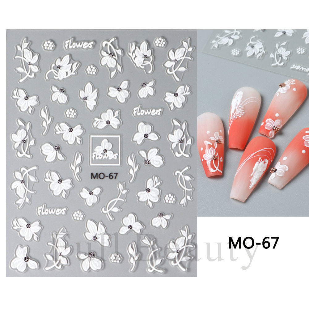 Pink Butterfly Elegant Dream Big Bowknot Nail Stickers