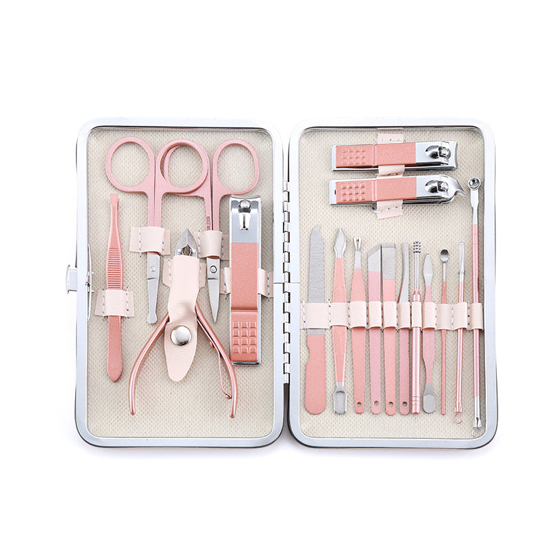 Ciseaux en or rose, coupe-ongles en acier inoxydable, outils de beauté, ensemble d'outils pour les ongles