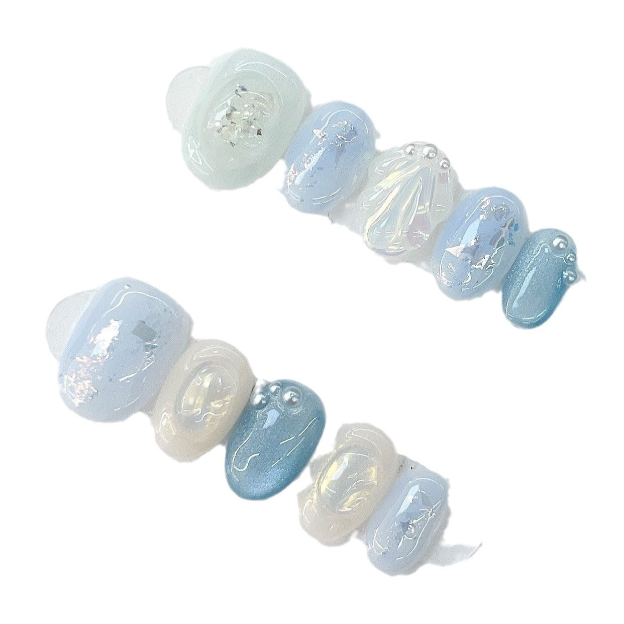 Pure Shell Handmade Wear Tip Light Nail Stickers