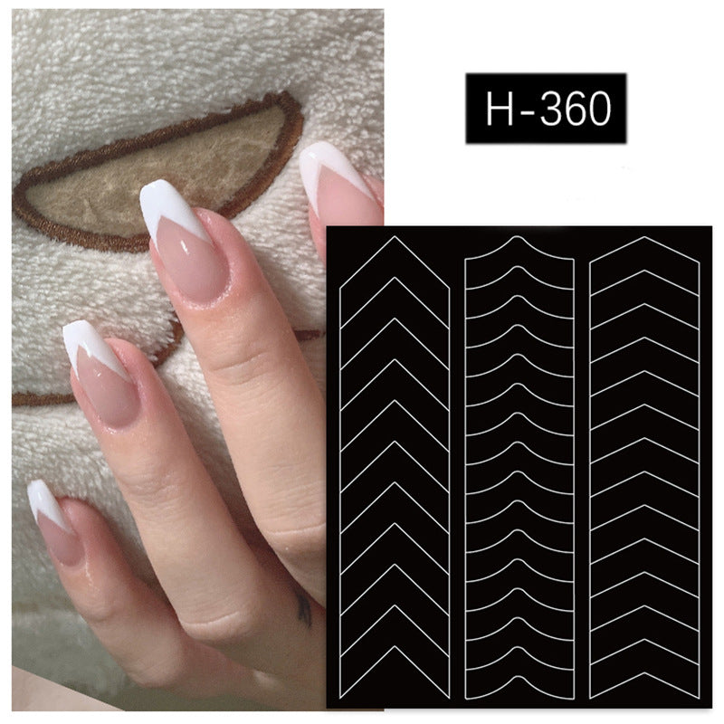 Hot French Smile Line Crescent Template Nail Stickers