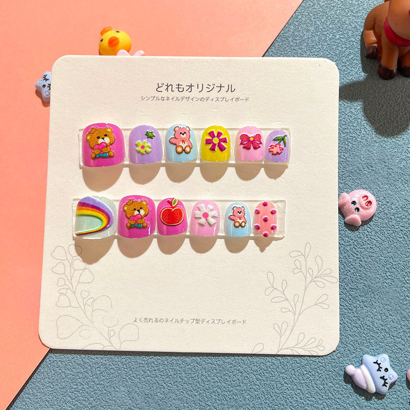 Dopamine Series Three-dimensional Relief Wear Manicure Nail Stickers