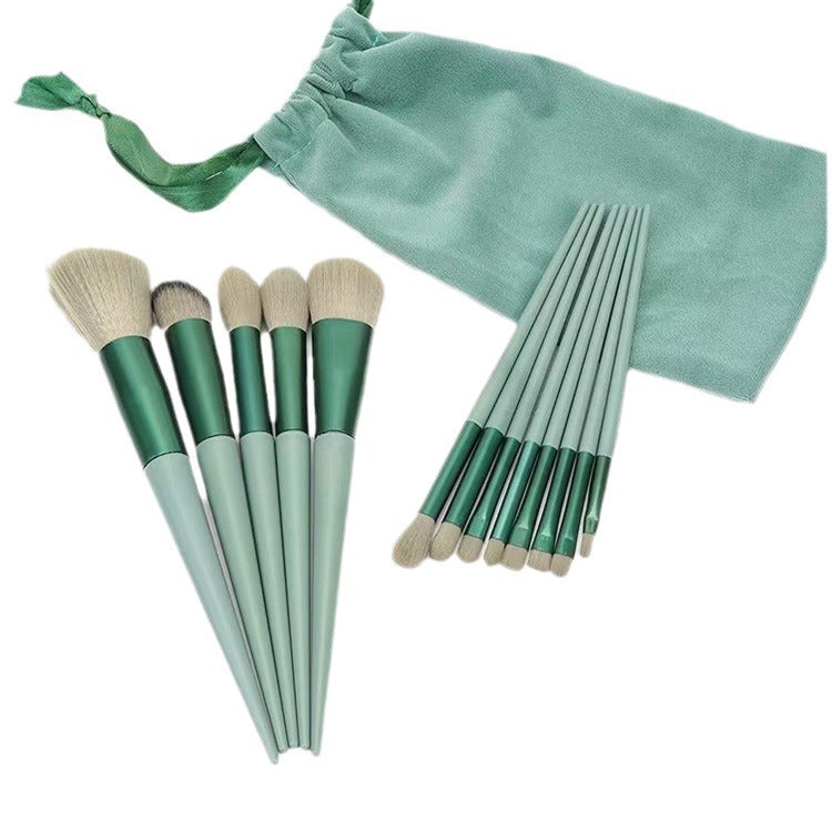 Four Green Brush Foundation Blush Loose Makeup Brushes Accessories