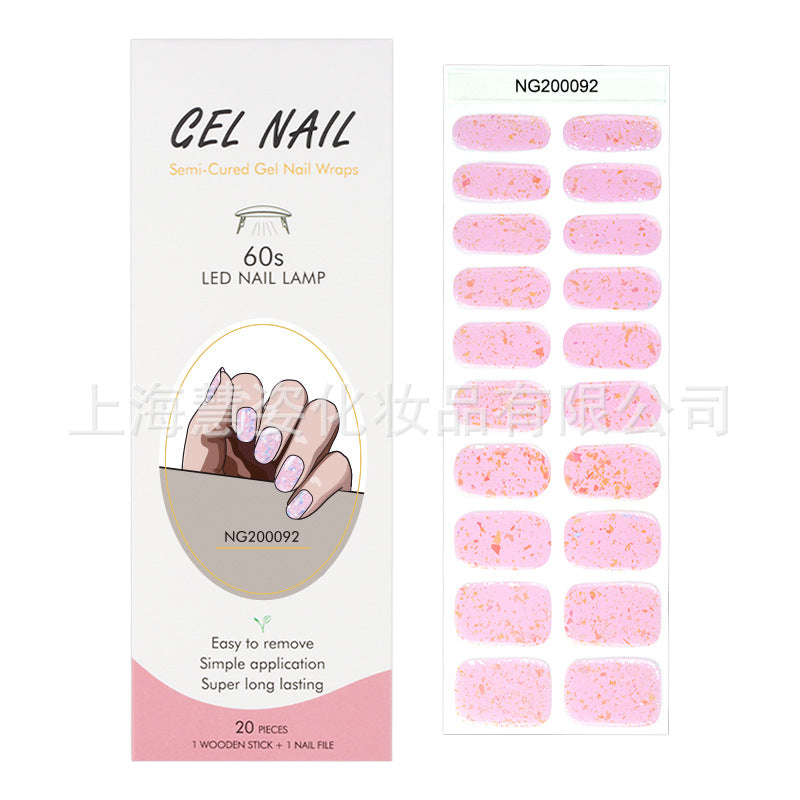 Gel Finger Therapy Light Uv Half Nail Stickers