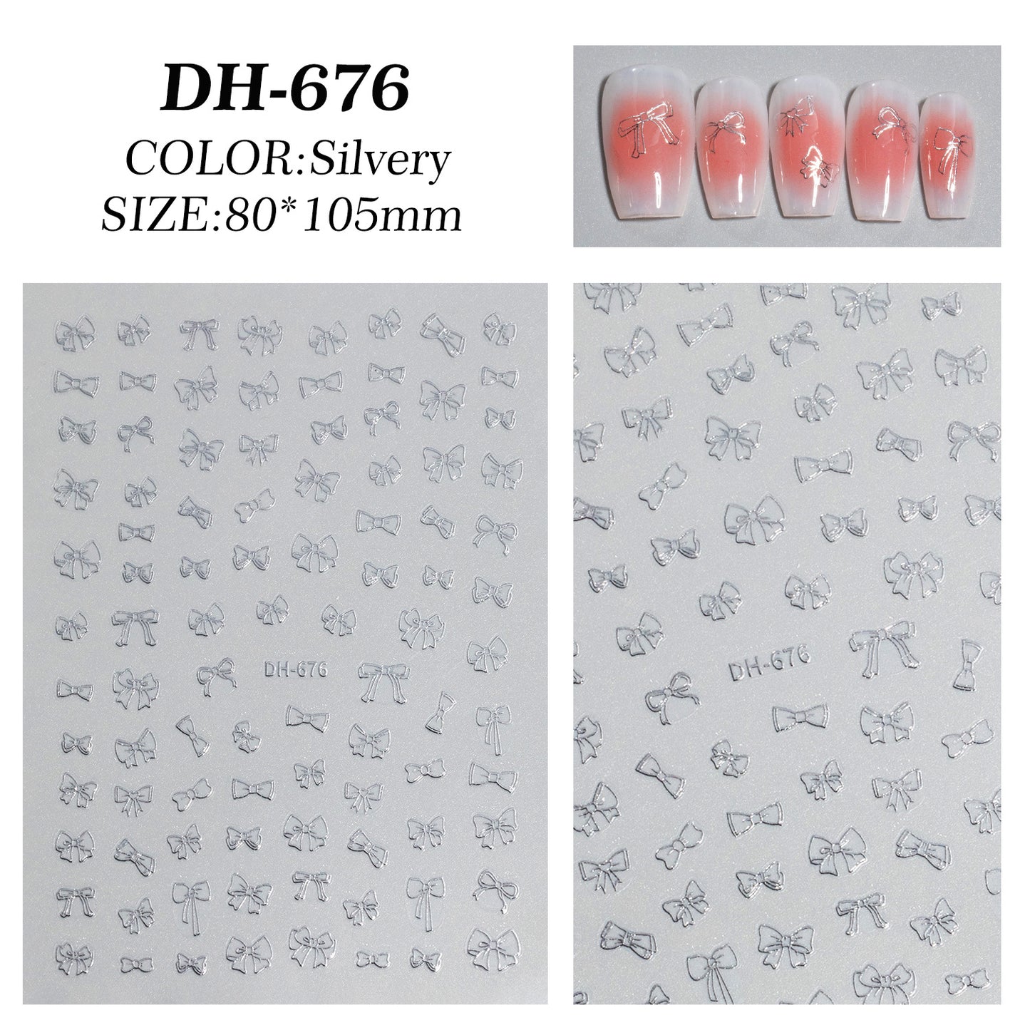 Minimalist Bowknot Adhesive Bow High-grade Hot Nail Stickers