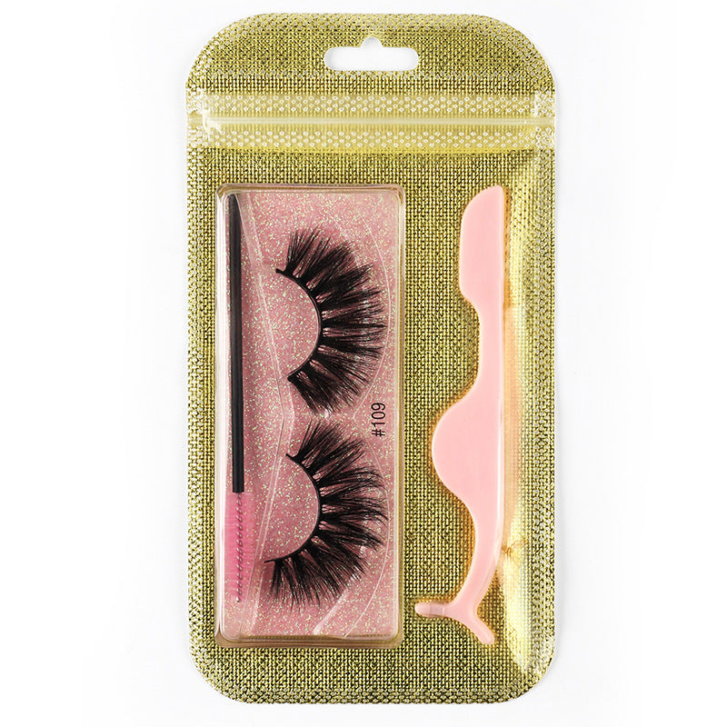 Eyelashes Natural Thick Pair Of Fast False Lashes