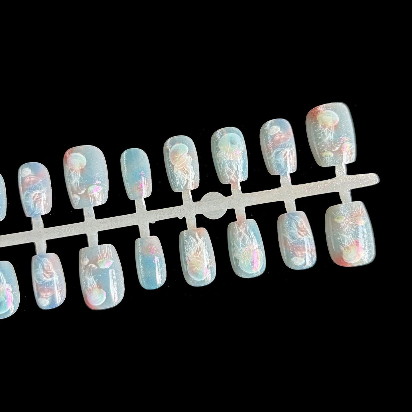 Aurora Jellyfish Cat Wear Handmade Prefabricated Film Full Size Nail Art