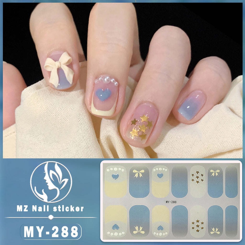 Autocollants pour ongles en gel à motif papillon tridimensionnel